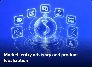 Market-entry advisory and product localization