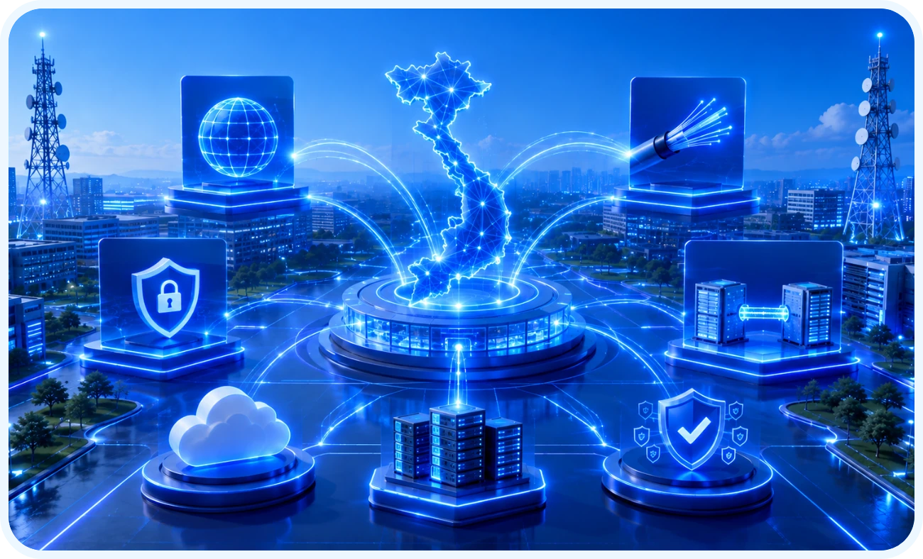 Mạng lưới kết nối của VNPT Colocation